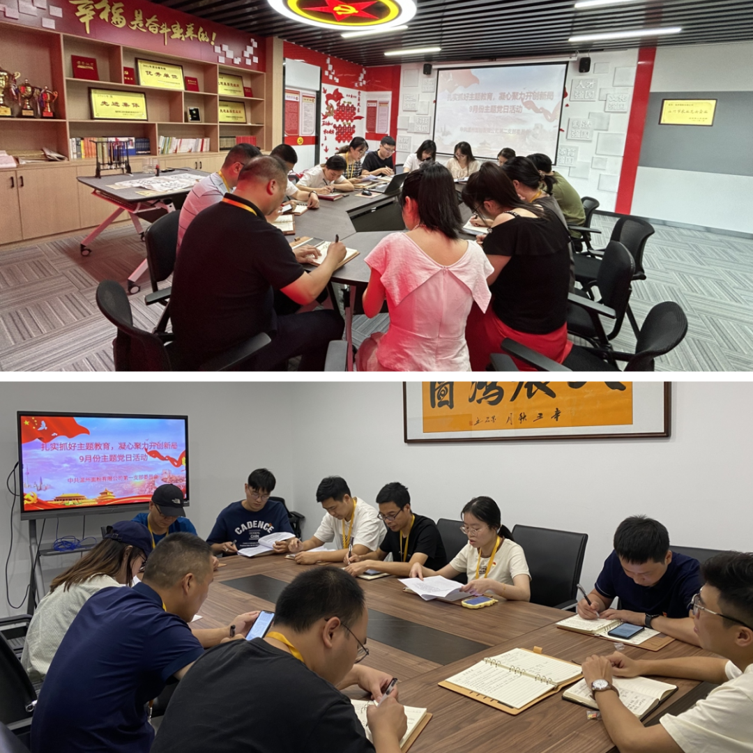 扎实抓好主题教育，凝心聚力开创新局丨瓦力棋牌官网公司召开9月份主题党日活动